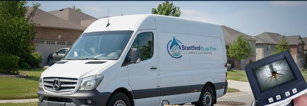 Professional sewer camera inspection in Brantford showing high-definition drain diagnostics.